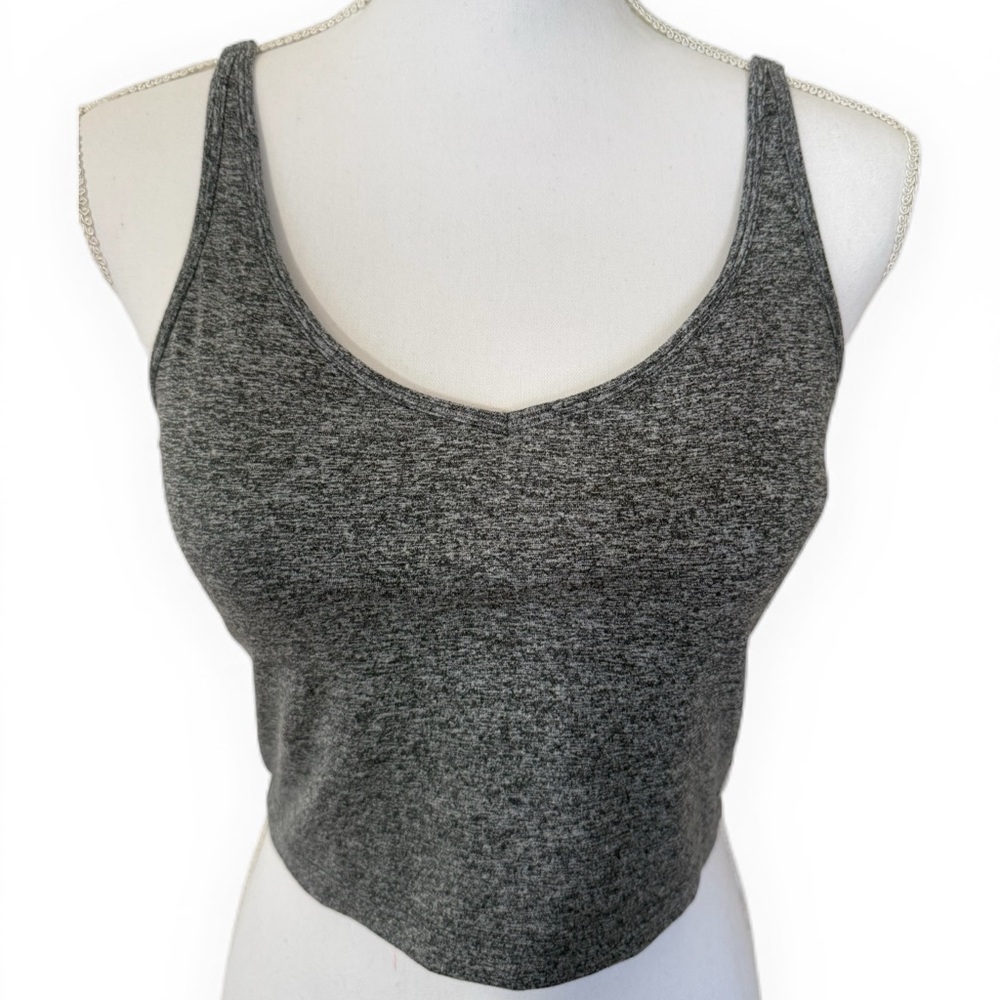 Vuori Charcoal Heather Crop Top